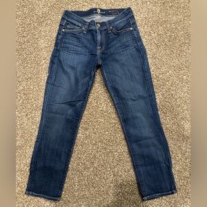 7 For All Mankind Dark Blue Skinny Jeans
